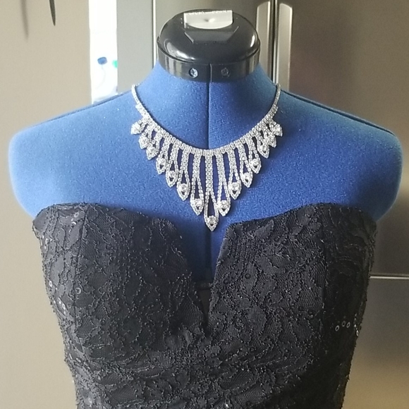 Australian crystal bridal necklace and earrings BN - Picture 3 of 6